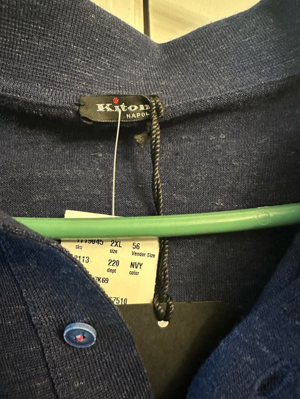 Kiton Men's Deep Navy Short-Sleeve Polo - Picture 2 of 5